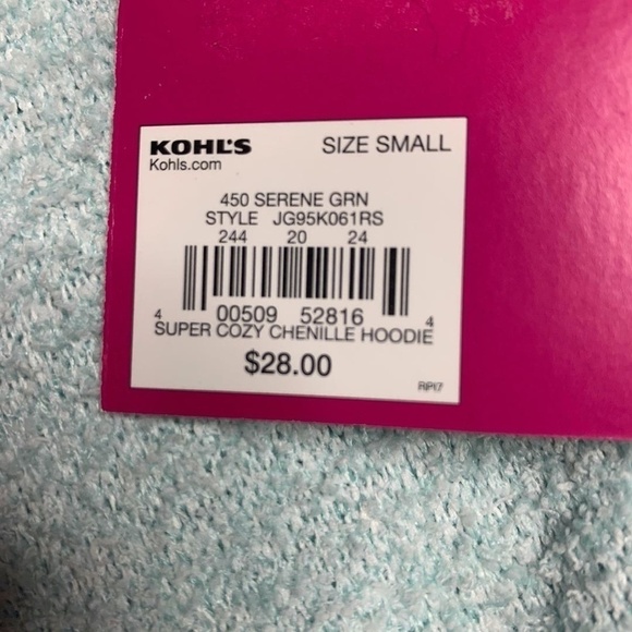 SO Juniors Cozy Lightweight Green Hooded Sweater (S) - Picture 6 of 7